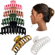 desi & co. 6 piece large claw hair clips set - strong hold nonslip banana clips for thick & fine hair logo