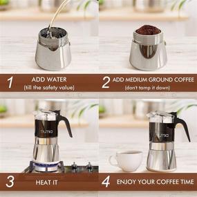 img 2 attached to ☕ Moka Pot - Rumia Stovetop Espresso Maker, Glass & Stainless Steel Moka Pot, 6-Cup/240 ml/8.5 oz, Strong Coffee Maker, Dishwasher Safe, Classic Italian Percolator Style