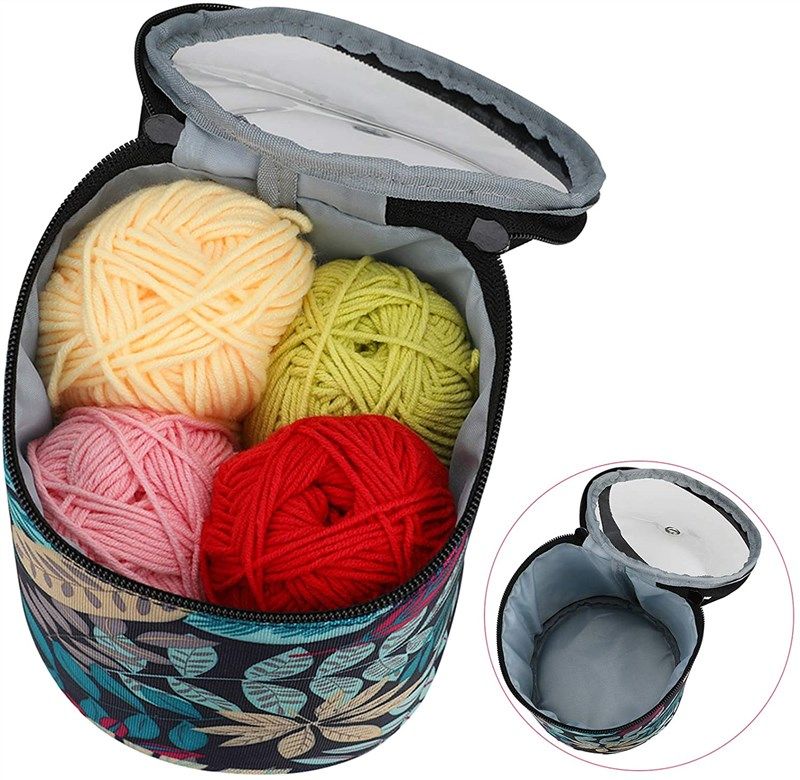 Coopay Knitting Bag Yarn Storage Organizer, Portable Tote Sky Blue
