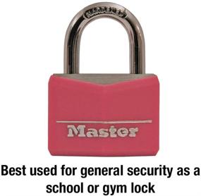 img 3 attached to Pink Master Lock 146D Covered Aluminum Keyed Padlock, 1-9/16 inches: Secure Your Belongings with Style