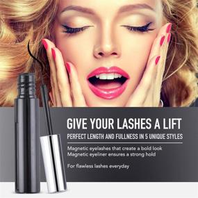 img 3 attached to 💁 Get Natural-looking Lashes with Magnetic Eyelashes & Eyeliner Kit - 5 Pairs of Reusable Magnetic Lashes and Easy Application Tweezers