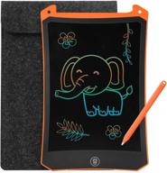 🎨 leyaoyao 8.5-inch lcd writing tablet, colorful drawing tablet with protective bag, kids drawing pad, doodle board, toddler boy and girl learning toys gift for ages 3-6 (orange) logo