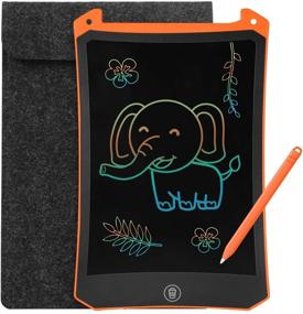 img 4 attached to 🎨 LEYAOYAO 8.5-Inch LCD Writing Tablet, Colorful Drawing Tablet with Protective Bag, Kids Drawing Pad, Doodle Board, Toddler Boy and Girl Learning Toys Gift for Ages 3-6 (Orange)