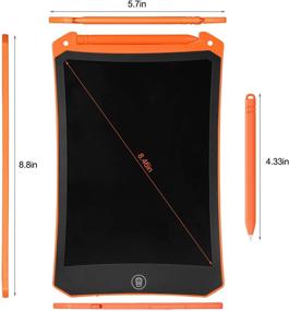 img 1 attached to 🎨 LEYAOYAO 8.5-Inch LCD Writing Tablet, Colorful Drawing Tablet with Protective Bag, Kids Drawing Pad, Doodle Board, Toddler Boy and Girl Learning Toys Gift for Ages 3-6 (Orange)