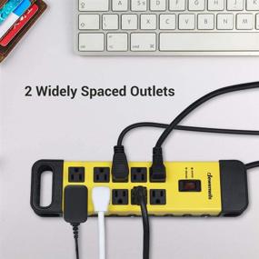img 1 attached to DEWENWILS Heavy Duty 10-Outlet Surge Protector Power 💪 Strip - Wall Mountable, 15Ft Cord, 1440Joules, UL Listed