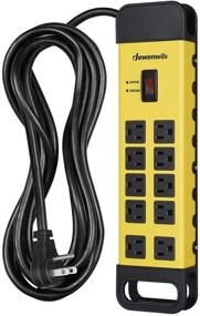img 4 attached to DEWENWILS Heavy Duty 10-Outlet Surge Protector Power 💪 Strip - Wall Mountable, 15Ft Cord, 1440Joules, UL Listed
