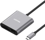 unitek sd card reader usb c, 3-in-1 type c to usb camera sd/micro sd memory card reader adapter with 2tb capacity for macbook pro/air, ipad pro, xps, samsung galaxy s10/s9/s8 and more usb-c devices - 15cm logo