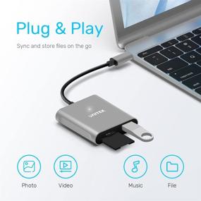img 2 attached to Unitek SD Card Reader USB C, 3-in-1 Type C to USB Camera SD/Micro SD Memory Card Reader Adapter with 2TB Capacity for MacBook Pro/Air, iPad Pro, XPS, Samsung Galaxy S10/S9/S8 and More USB-C Devices - 15cm