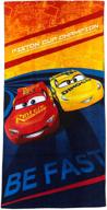 🏎️ cruz and lightning mcqueen race boys towel - disney pixar cars 3 logo