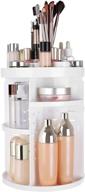 🔄 360° rotating makeup organizer: adjustable cosmetic storage box with large capacity for toner, creams, makeup brushes, lipsticks, and more! logo