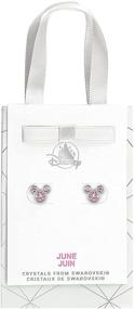 img 1 attached to 💎 Girls' Disney Birthstone Earrings adorned with Swarovski Crystals