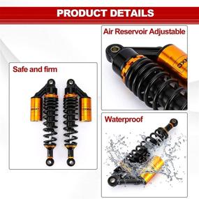 img 1 attached to 🏍️ Универсальная амортизирующая подвеска заднего колеса для мотоциклов длиной 11 дюймов (280 мм) от OXMART - Регулируемый воздушный резервуар, грузоподъемность 330 фунтов (150 кг) - Подходит для Honda, Suzuki, Yamaha, Kawasaki, ATV, Go Kart, Quad, Dirt Sport Bikes.