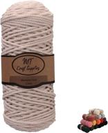 🧵 mt craft supplies macrame cord: 3mm x 110 yard 3 strand twisted soft natural turkish cotton cord for crafts, wall hangings, and plant hangers - natural color logo