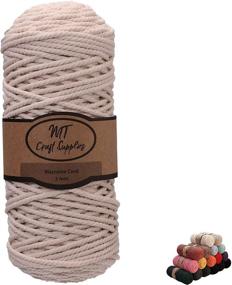 img 4 attached to 🧵 MT Craft Supplies Macrame Cord: 3mm x 110 Yard 3 Strand Twisted Soft Natural Turkish Cotton Cord for Crafts, Wall Hangings, and Plant Hangers - Natural Color