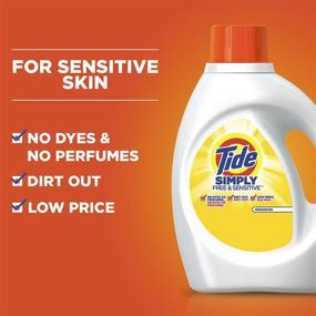 img 2 attached to 🧺 Tide Simply Free Sensitive Liquid Laundry Detergent - 3.78 L (89 Loads), 28 Fl Oz - Unscented