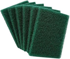 img 3 attached to 🧽 Hulless 6-Piece Scrub Sponge Scouring Pads Set – Ideal for Kitchen Scrubbers & Metal Grills