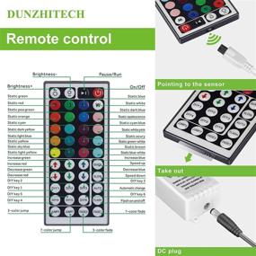 img 2 attached to 🔌 DUNZHITECH 2-Port 44 Keys RGB Wireless IR Remote Control Box + UL Certified DC 12V 4A 48W Power Supply Adapter - Ideal for 3528 2835 5050 RGB LED Strip Lights and Flexible Tape Lighting