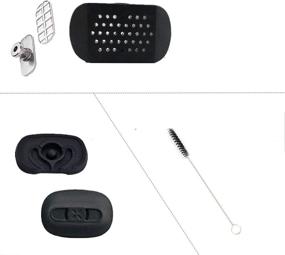 img 2 attached to 🔧 Enhanced Replacement Accessories for Px 2 &amp; Px 3: Vented Oven Lid, Black Flat &amp; Raised Mouthpiece, Adjustable Sandwich Pusher, 3D Bottom Screen, and Cleaning Brush in Black