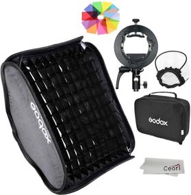 img 4 attached to Foldable Universal Softbox (60cm x 60cm) with Honeycomb Grid + S2 Speedlite Bracket | 📸 Compatible with Godox V1 Series, AD200Pro, AD200, AD400Pro, V860II Series, TT350 Series Flash Speedlite - Godox SGGV6060cm