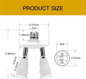 img 1 attached to 💡 JACKYLED Light Socket Splitter: An Adjustable Solution for Multiple Lighting Needs