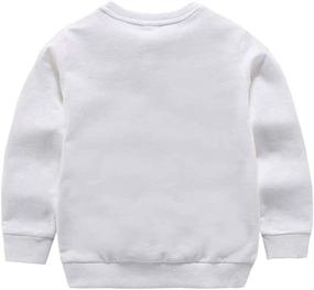 img 2 attached to PTPuke Toddler Boys Girls Solid Cotton Thin Sweatshirt: Comfy & Stylish Long Sleeved Top T-Shirts