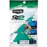 schick slim twin st 2 disposable razors for men - sensitive skin shaving razor (12 count) logo