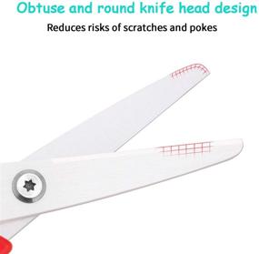 img 3 attached to 🍴 Jonbyi Baby Food Scissors: Portable Ceramic Shears for Kitchen, Classroom, Craft, Pet Care, Pizza, Vegetable - Red with Cover | Safety Food Scissors for Baby Toddler