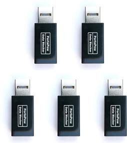 img 3 attached to PortaPow USB Data Blocker (5 Pack, Black) - Safeguard Against Juice Jacking