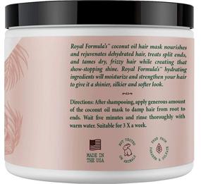 img 2 attached to 🥥 ROYAL FORMULA - Coconut Oil Hair Mask Deep Conditioner & Hydrating Hair Treatment - Repairs Dry Damaged, Color Treated & Bleached Hair - Hydrates & Stimulates Hair Growth, 8 Oz