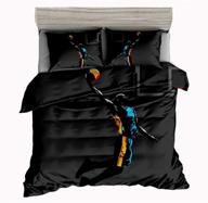 🏀 sxinhome basketball superstar slam dunk printed duvet cover set - queen size 3d bedding set for teens boys and girls - includes 1 duvet cover and 2 pillowcases (comforter not included) logo