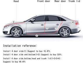 img 1 attached to 🚘 UTSAUTO 33Ft(10M) Длинные защитные кромки дверей для автомобилей - Защищает двери автомобиля от столкновений - Резиновые клипсы в форме буквы U для большинства автомобилей (Черные)
