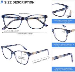 img 1 attached to 👓 Stylish Women's Blue Light Blocking Computer Reading Glasses with UV Protection and Spring Hinge