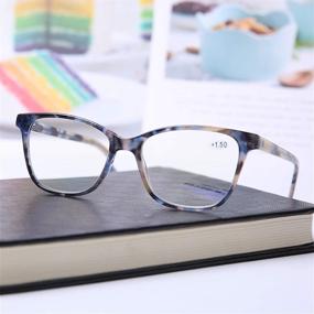 img 3 attached to 👓 Stylish Women's Blue Light Blocking Computer Reading Glasses with UV Protection and Spring Hinge