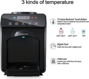 img 3 attached to 🚰 3s Rapid Heating Water Dispenser: Top Loading Countertop Dispenser with Hot/Warm/Cold Water Temperature and Child Safety Lock - Energy Saving Hot and Cold Water Filter Dispenser