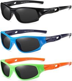 img 4 attached to DYLB Flexible Polarized Sunglasses Children Boys' Accessories