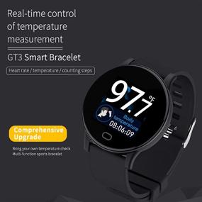 img 3 attached to 📱 INTEREPRO Smart Watch: 1.3-inch Temperature Monitoring Fitness Tracker for Men and Women - Heart Rate, Sleep and Step Counter, IP67 Waterproof