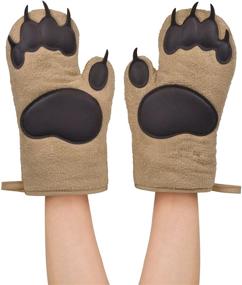 img 4 attached to Genuine Fred Oven Mitts: Embrace the Playfulness of Bear Hands for Optimum Cooking Comfort!