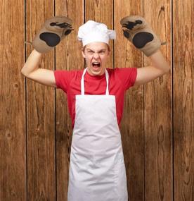 img 2 attached to Genuine Fred Oven Mitts: Embrace the Playfulness of Bear Hands for Optimum Cooking Comfort!