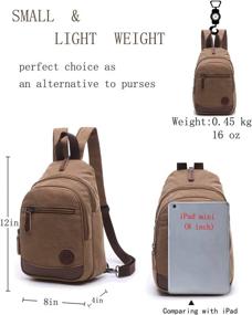 img 3 attached to Легкий холщовый рюкзак для женщин Rucksack