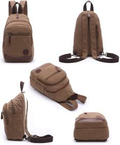 img 2 attached to Легкий холщовый рюкзак для женщин Rucksack