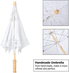 img 1 attached to 🌂 Exquisite Handmade Embroidery Photography Umbrella by Delaman