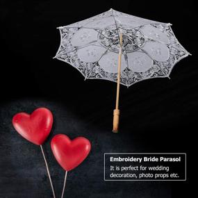 img 2 attached to 🌂 Exquisite Handmade Embroidery Photography Umbrella by Delaman