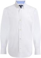 👕 solid button-down woven shirt - chaps boys' long sleeve logo