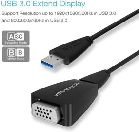 img 3 attached to 🖥️ Кабель-переходник Wavlink SuperSpeed USB3.0 к VGA: HD 1920x1080 Видеокарта с режимами расширения и зеркала для Windows 7/8/8.x/10