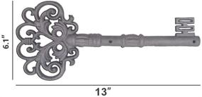 img 3 attached to 🗝️ JOHOUSE Large Iron Key: Antique Skeleton Key for Decorative Wine Cellar and Home Décor