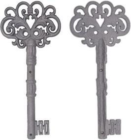 img 1 attached to 🗝️ JOHOUSE Large Iron Key: Antique Skeleton Key for Decorative Wine Cellar and Home Décor