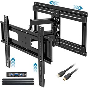 img 4 attached to 📺 FOZIMOA Sliding TV Wall Mount for 32-65 Inch TVs, Full Motion Bracket with Tilt Swivel Arm, Fits LCD LED Flat & Curved Screens, up to 88 lbs, VESA 400x400
