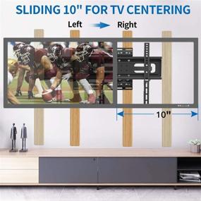 img 3 attached to 📺 FOZIMOA Sliding TV Wall Mount for 32-65 Inch TVs, Full Motion Bracket with Tilt Swivel Arm, Fits LCD LED Flat & Curved Screens, up to 88 lbs, VESA 400x400