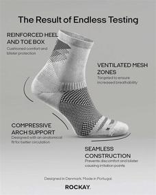 img 2 attached to 🏃 Rockay Razer Trail Running Socks for Men & Women | Cushioned, Crew Cut, Arch Support | 100% Recycled, Anti-Odor (1 Pair)