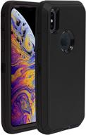 📱 чехол-футляр inficase protective для iphone xs max (6,5 дюйма), гибридное покрытие высокой степени надёжности: военный класс защиты от ударов, устойчивость к падениям, надежная защита в черном цвете логотип